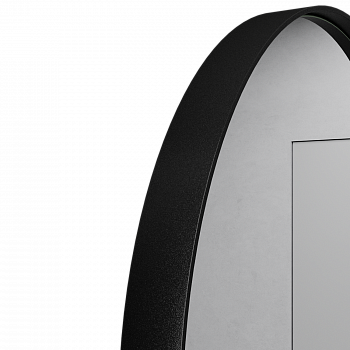 Арочное зеркало в чёрной металлической раме «Глинт»180 см