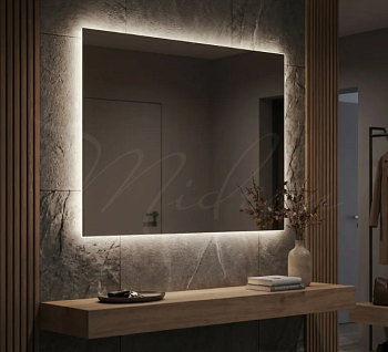 Зеркало с интерьерной подсветкой 84.6(ш)х133,5(в) см. 
